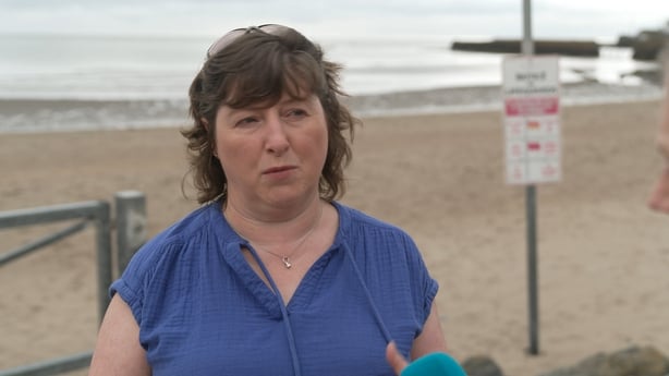 Rush resident Sharon Casey says the 'no swim' notices are disappointing