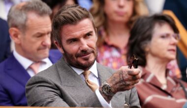 David Beckham thanked by Wimbledon star for staying after celeb snub - London Evening Standard