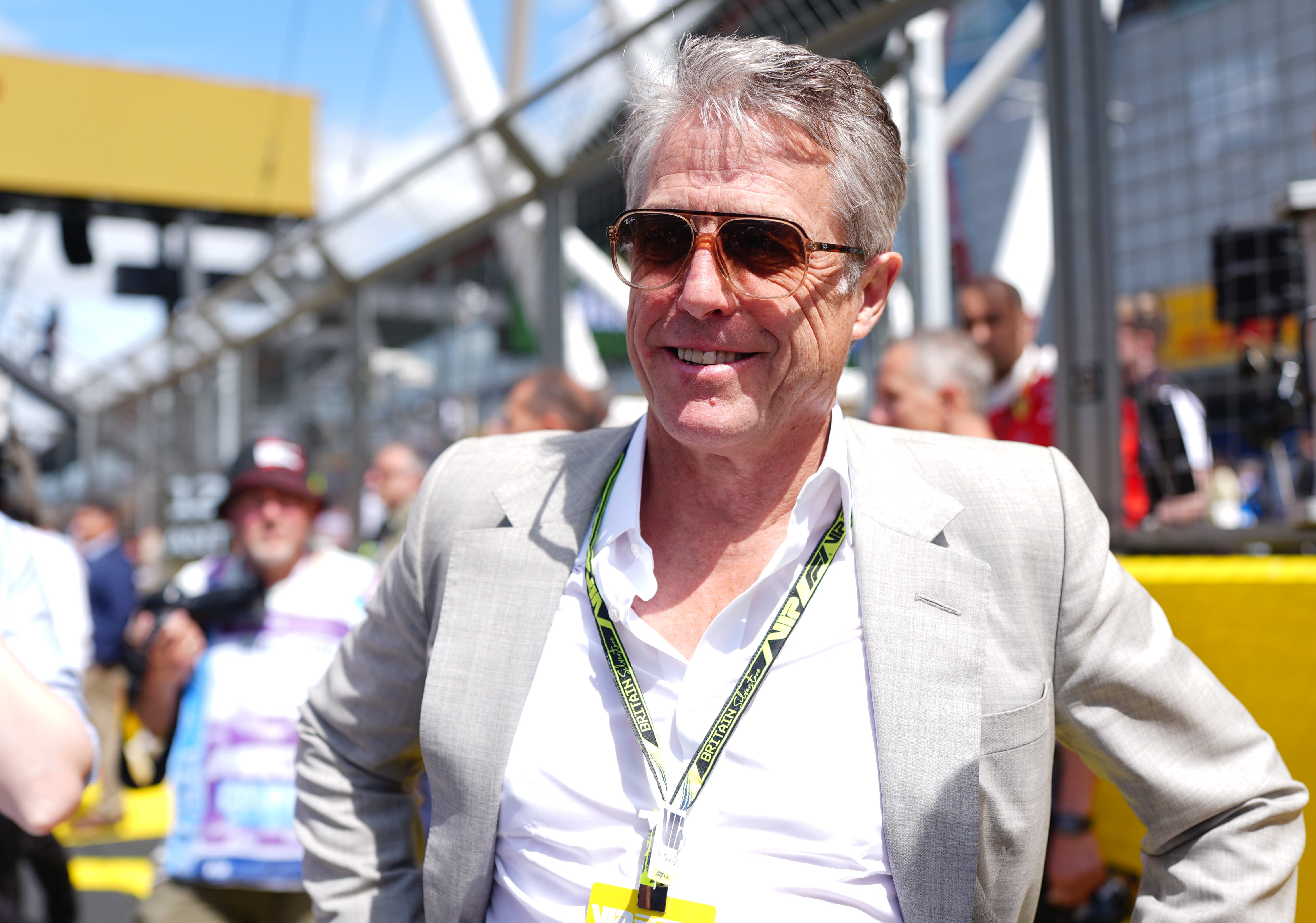 Hugh Grant at Silverstone