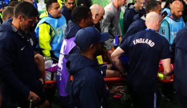 Jordan Henderson suffers freak injury falling over advertising hoardings celebrating England’s win over Mexico