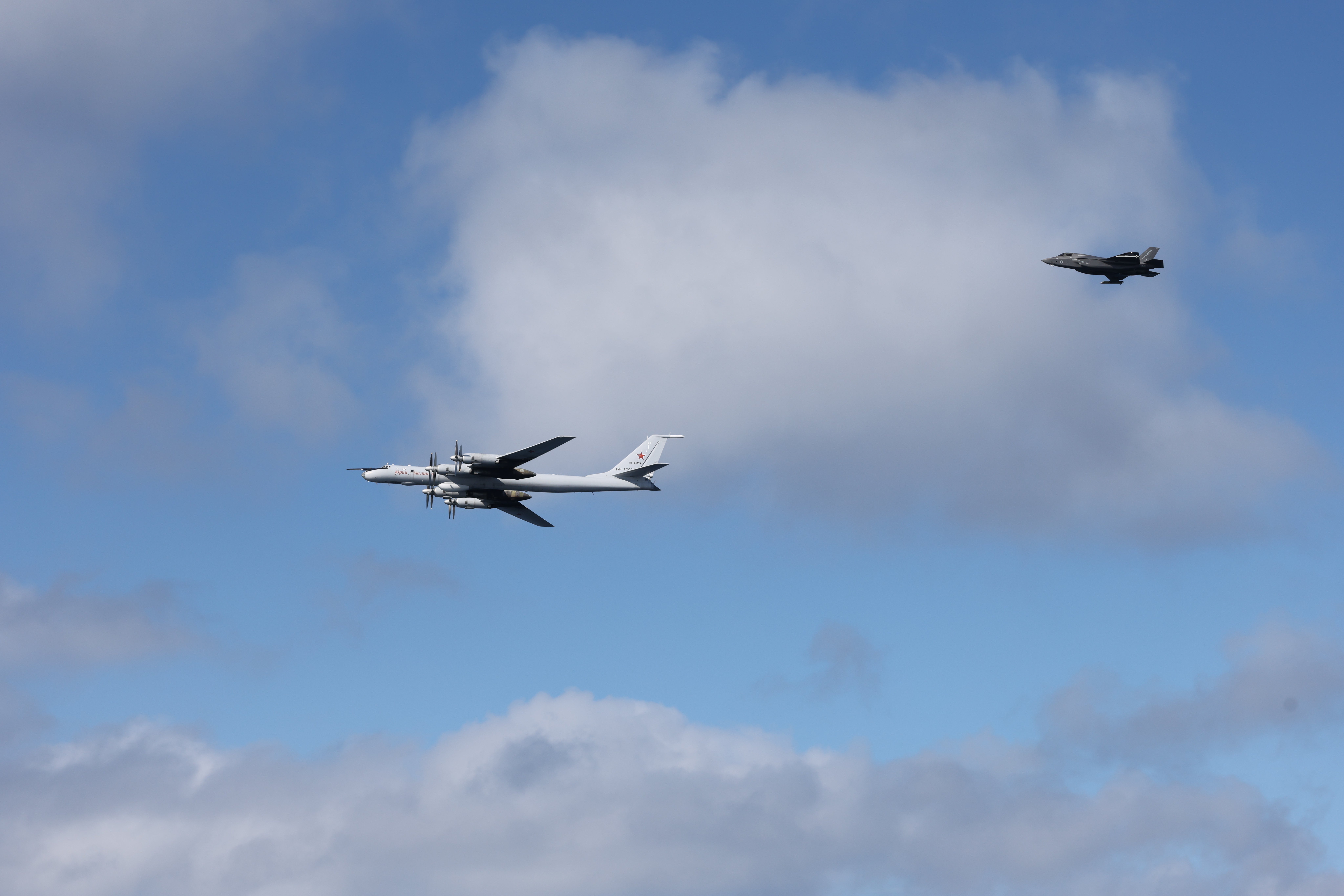 Royal Navy planes intercept a Russian military aircraft