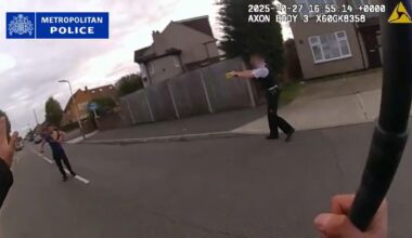Moment man who killed dog walker in 'random' attack in west London is Tasered by police - London Evening Standard