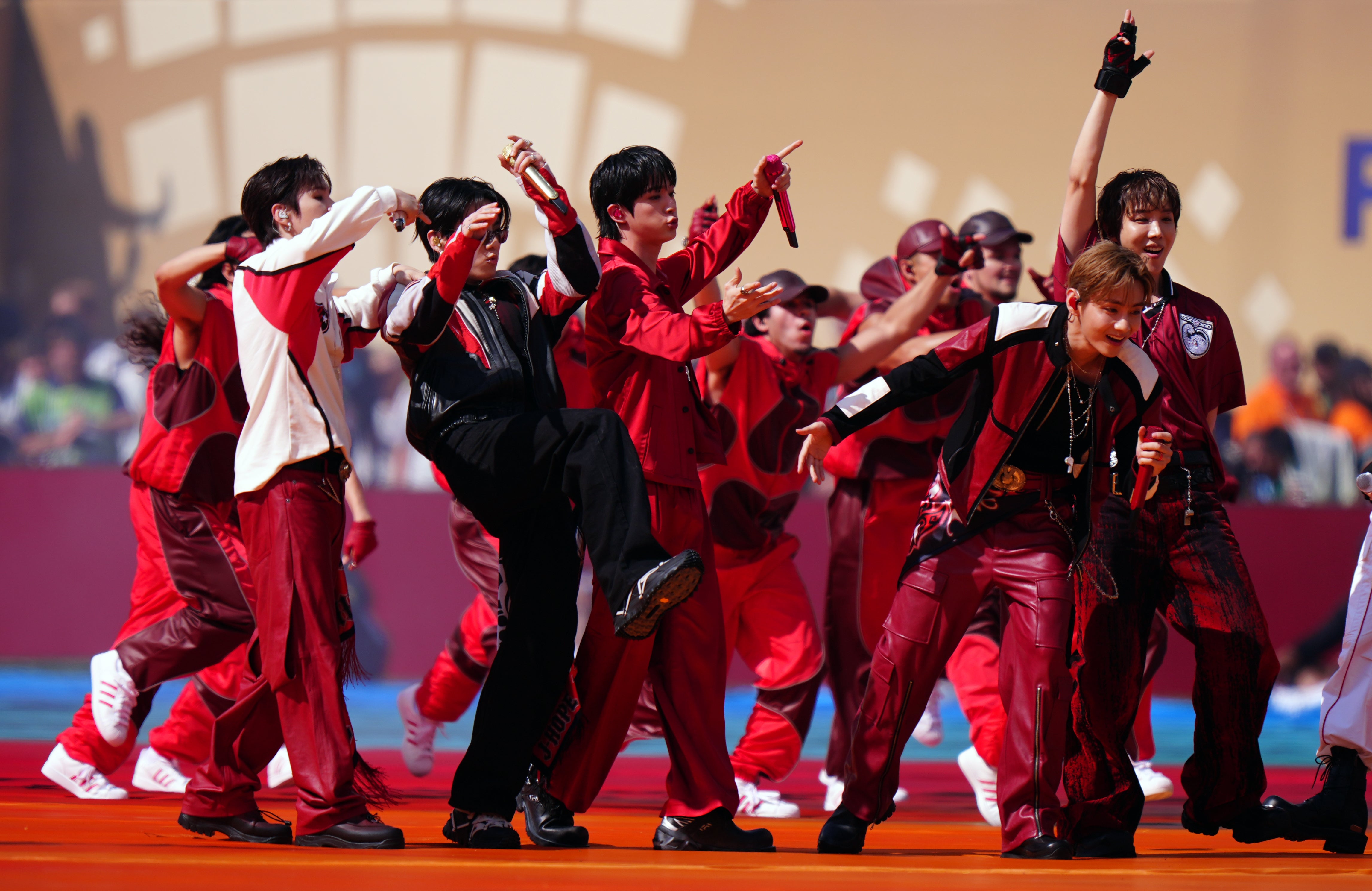 BTS perform during the half time show