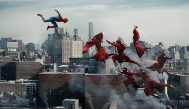 Spider-Man and Boomerang in Columbia Pictures SPIDER-MAN: BRAND NEW DAY.