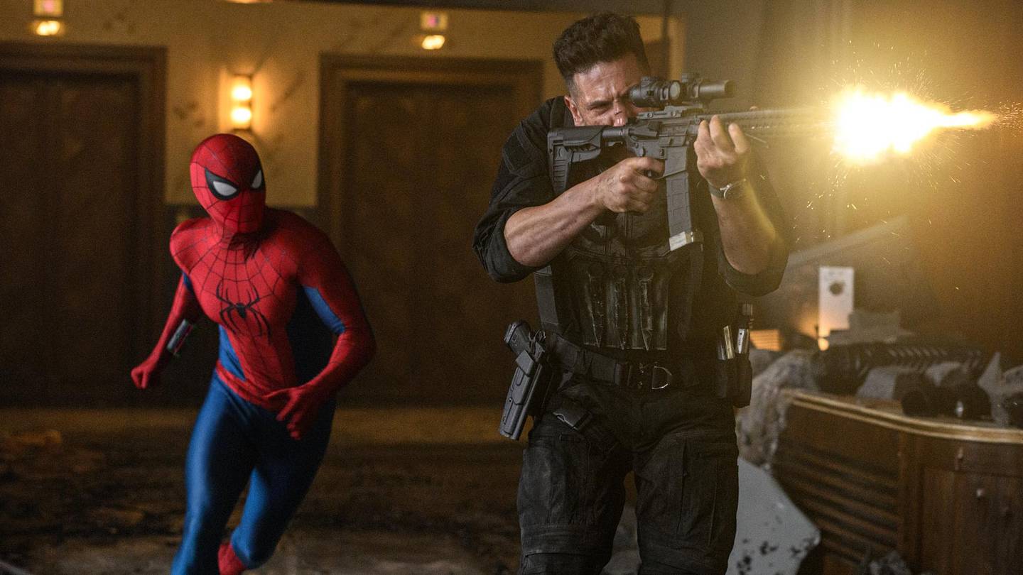 Spider-Man and Boomerang in Columbia Pictures SPIDER-MAN: BRAND NEW DAY.
