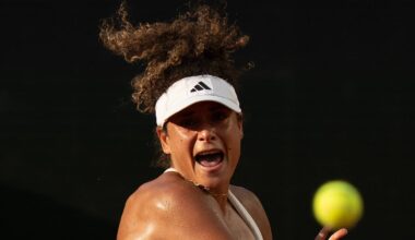 Mayar Sherif returns a shot