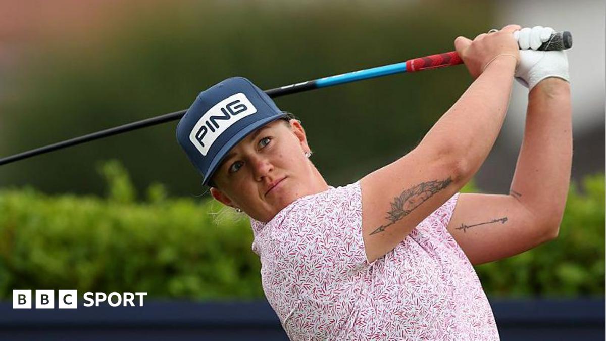 Chloe Williams plays a shot during final qualifying for the AIG Women's Open