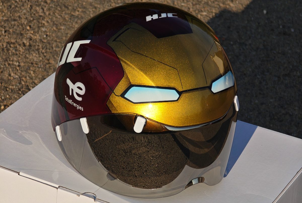 Weird graphics aren’t dead – Iron Man HJC helmet debuts at Tour de France stage 16 time trial 