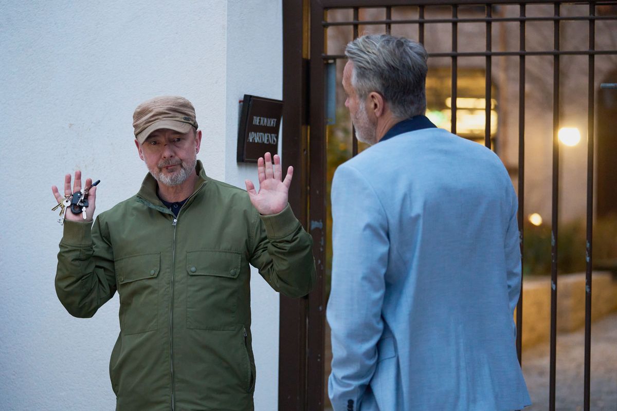 Gray Wright (JOHN SIMM) and Eddie (MARK FROST)