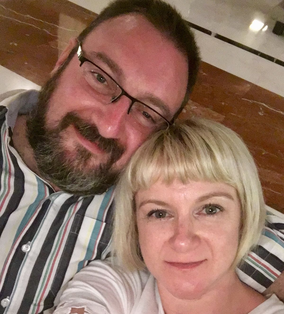 Robert Calvin, who died from an extremely rare sarcoma cancer, with his wife Christine