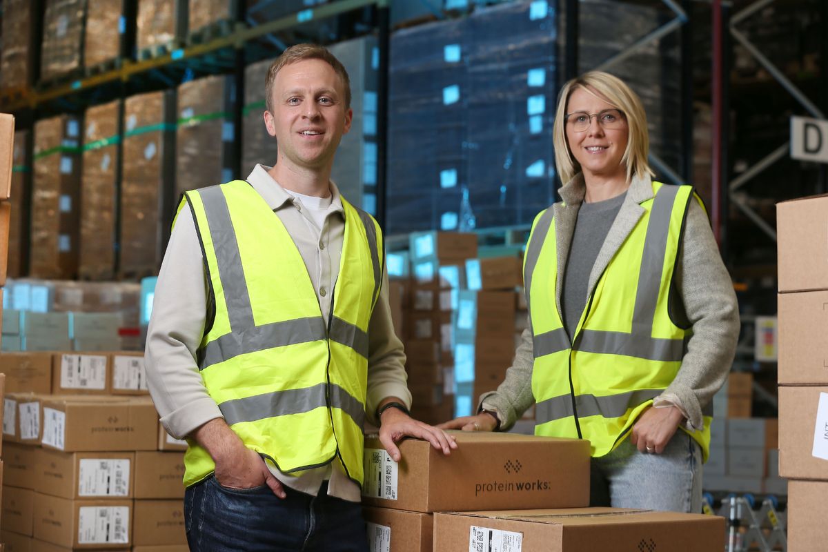 Protein Works' CFO Tom Reece (left) and CEO Laura Keir