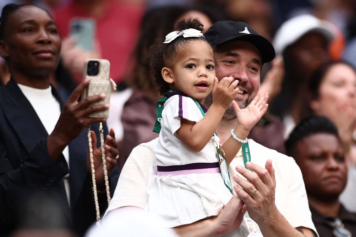 Adira and Alexis Ohanian at Wimbledon