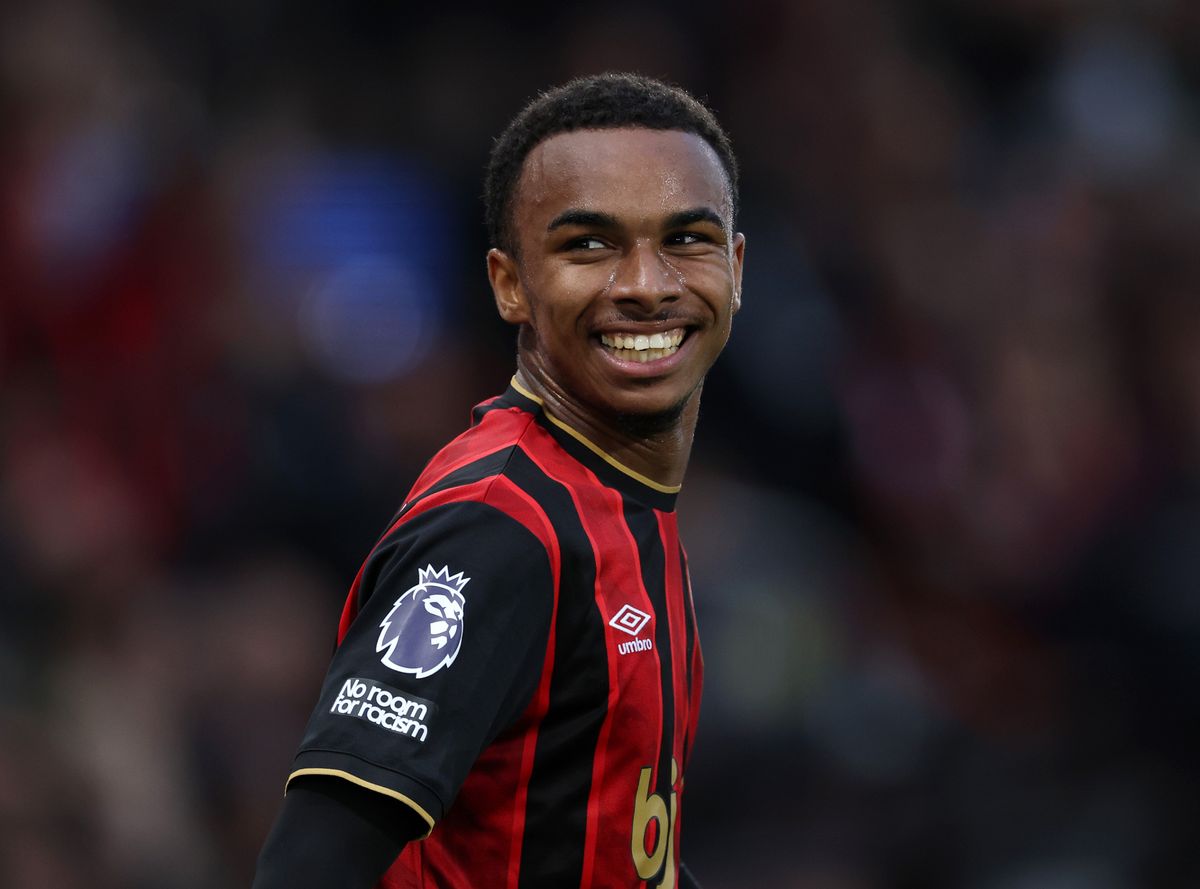 Bournemouth winger Eli Junior Kroupi smiles