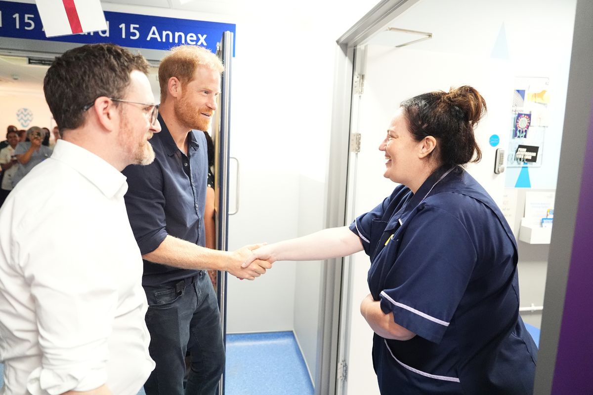 Prince Harry at Birmingham Children's Hospital