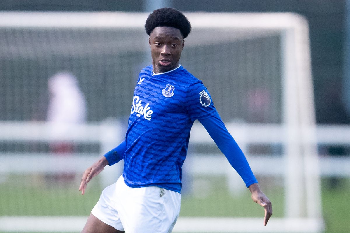 Demi Akarakiri playing for Everton U21