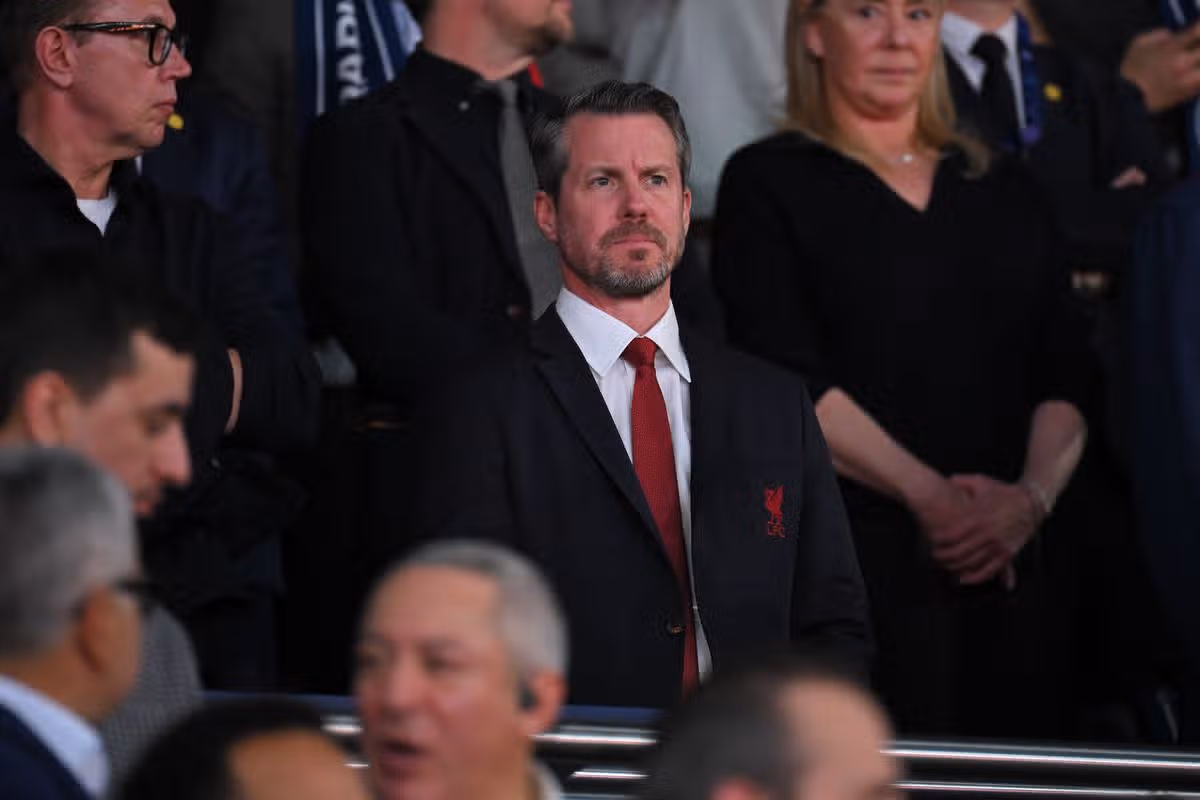 Liverpool FC CEO Billy Hogan attends the UEFA Champions League 2025/26 Quarter-Final First Leg match between Paris Saint-Germain FC and Liverpool FC at Parc des Princes on April 8, 2026 in Paris, France