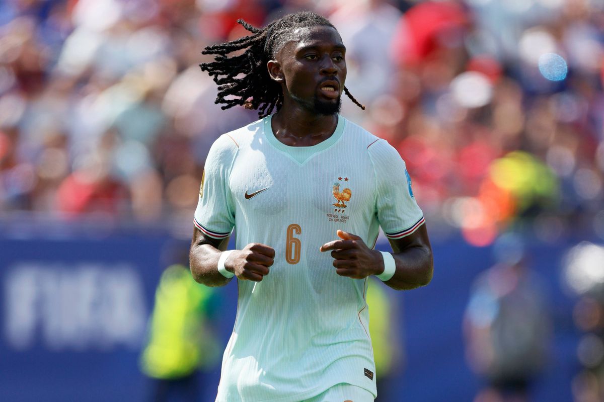 Manu Kone in action for France at World Cup 2026
