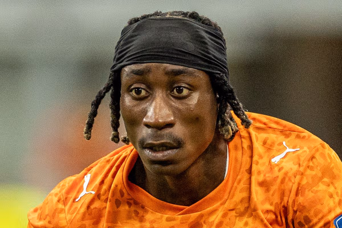Yan Diomande of Ivory Coast and RB Leipzig