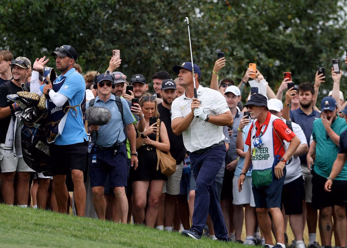 Bryson DeChambeau in action
