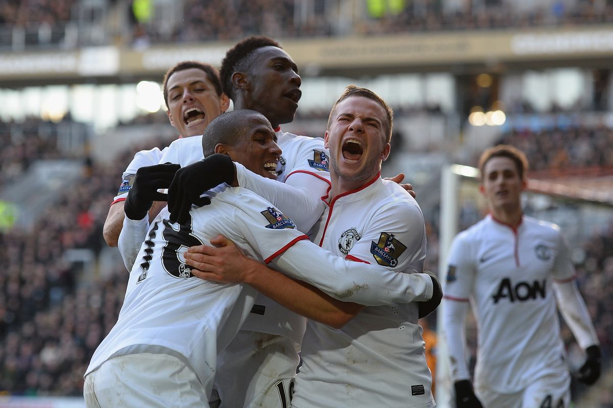 Danny Welbeck celebrates during his time at United