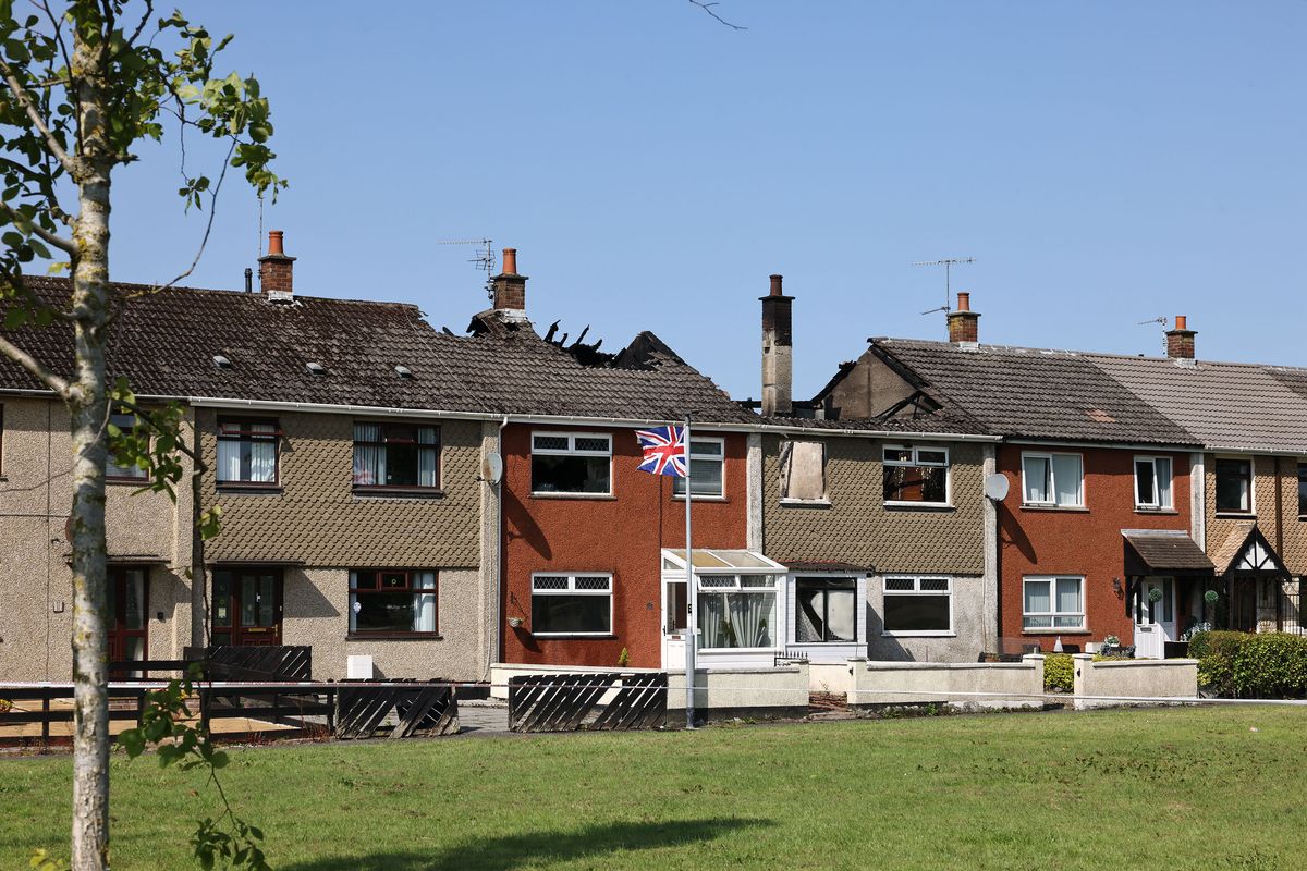 Two homes were completely destroyed in Greenisland on Saturday night with damage caused to a further two properties