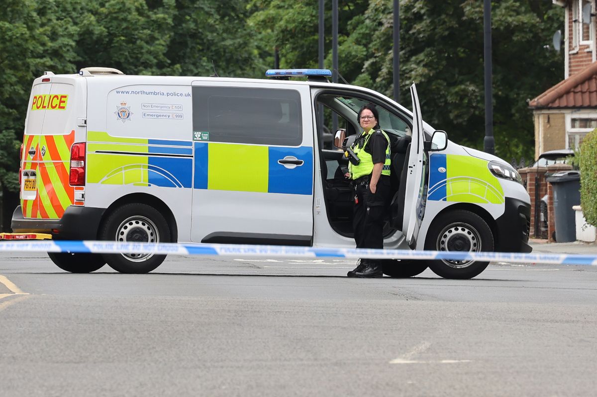 The scene after a road traffic collision on Benton Lane.