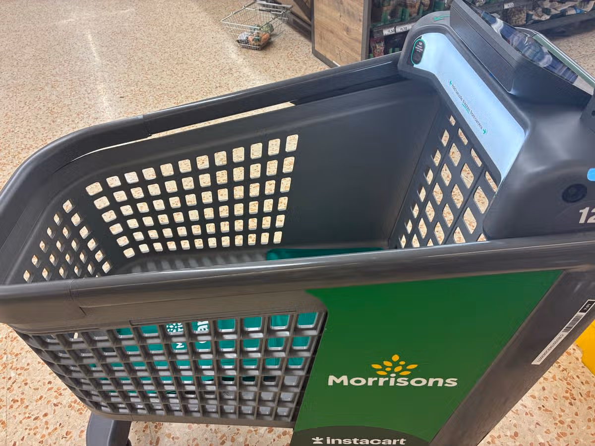 The trolley is a collaboration with Morrisons and Instacart