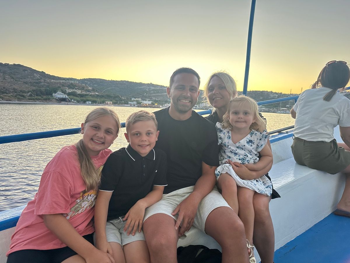 Neil and Lucie with their children, Lily, 12, Jack and Ruby, four