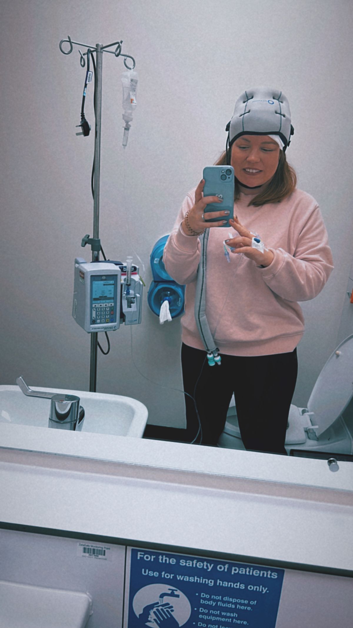 Claire during her treatment.
