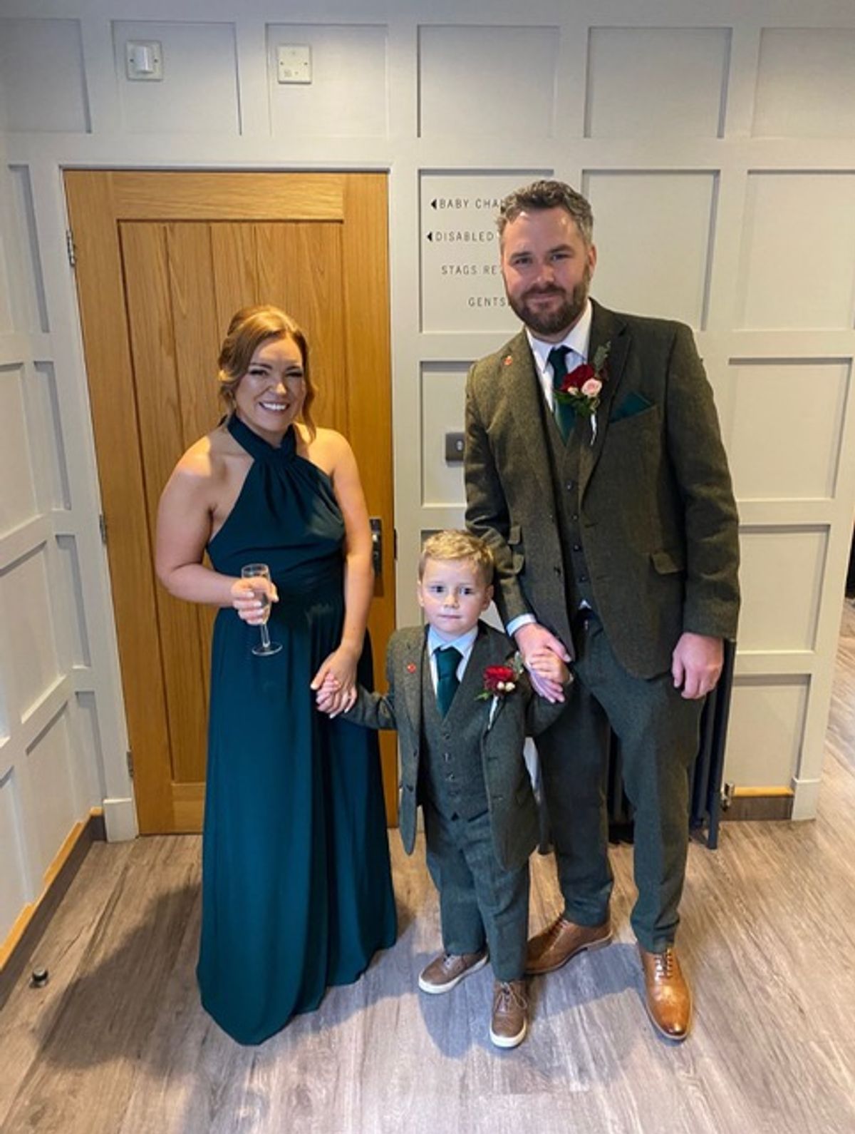 Claire with her family