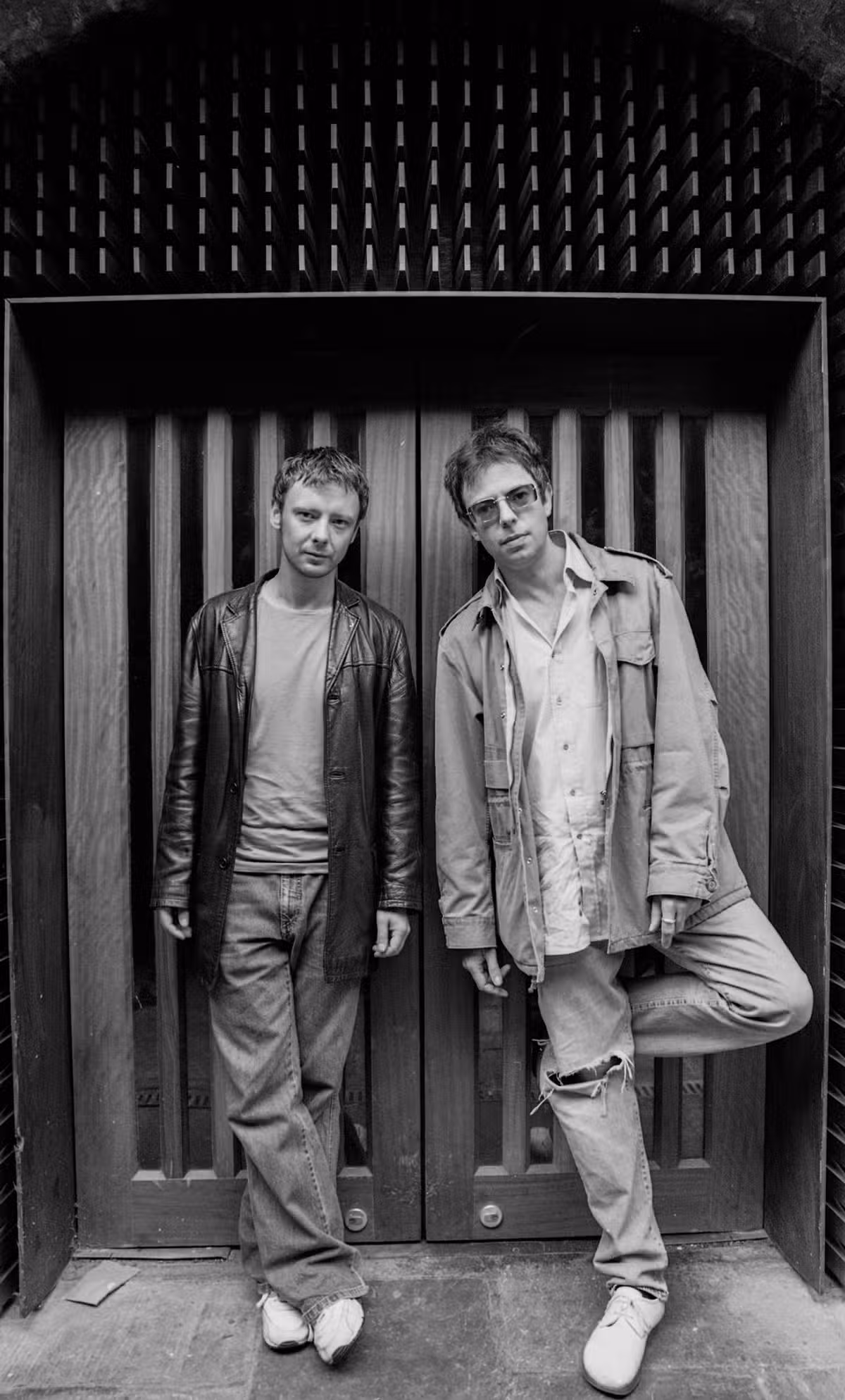 Actor John Simm and Ian McCulloch at the Albert Dock