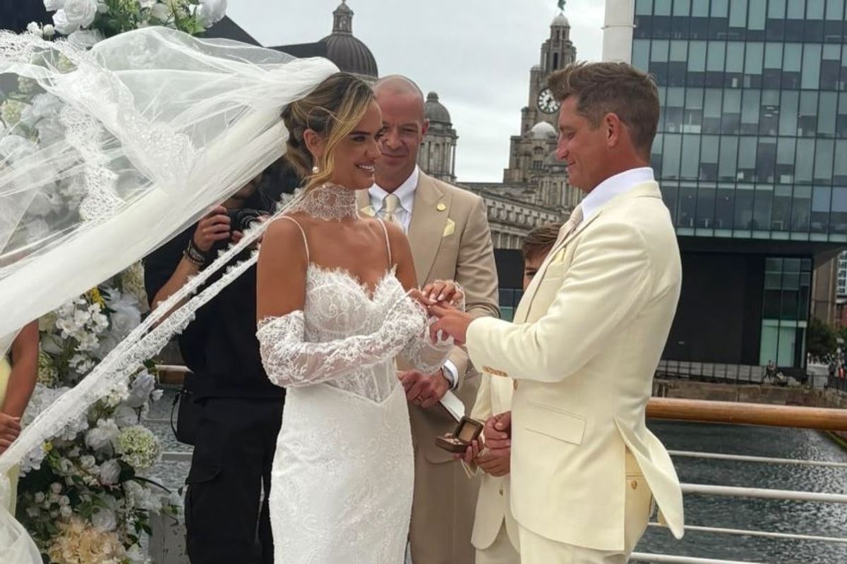 Amy Virtue and Philip Olivier tied the knot on board the Daffodil in a star-studded ceremony