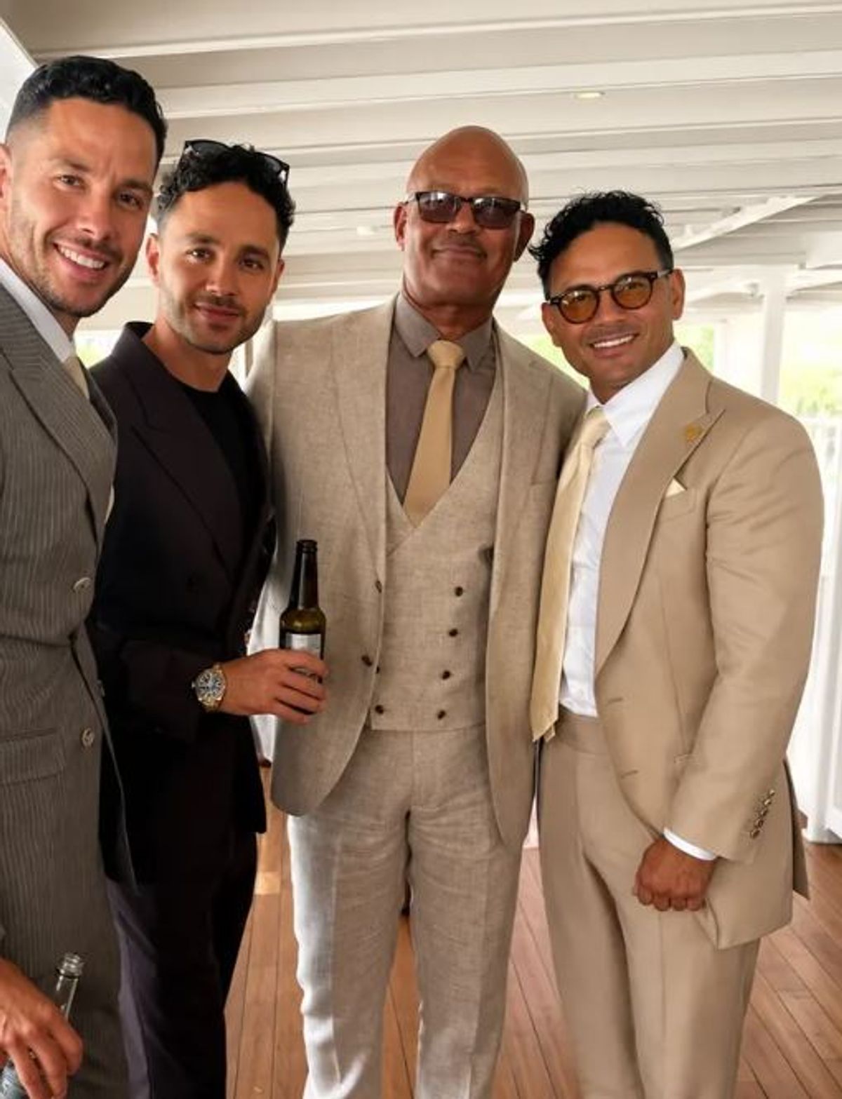 Louis Emerick shared a snap with celebrity brothers Adam, Ryan and Scott Thomas