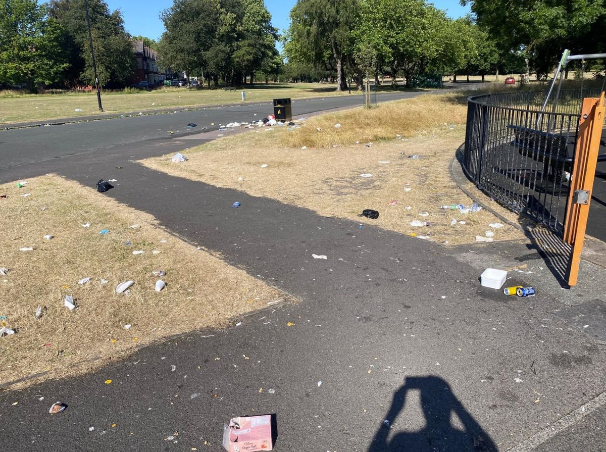 These images were taken by Cllr Steve Radford and show the grim state of Newsham Park after another weekend of hot weather 