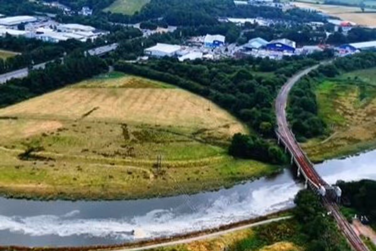 A river viewed from above