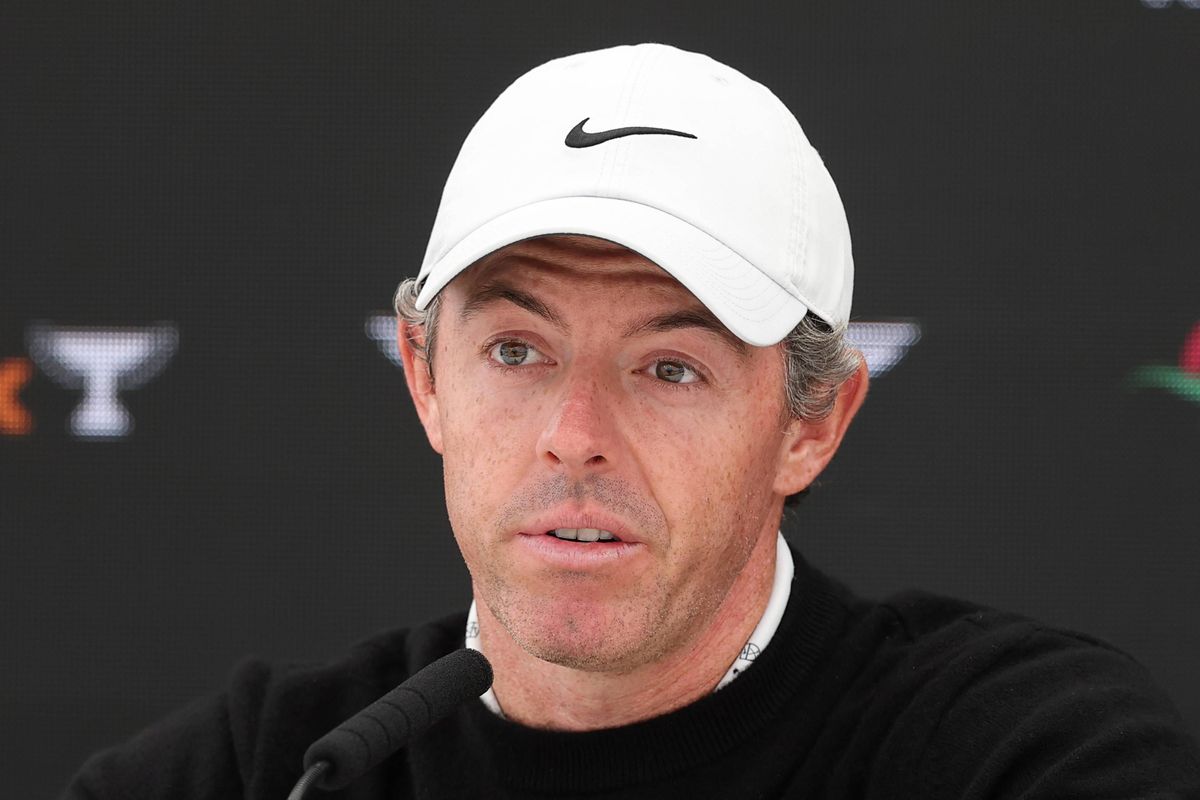 Rory McIlroy during a press conference