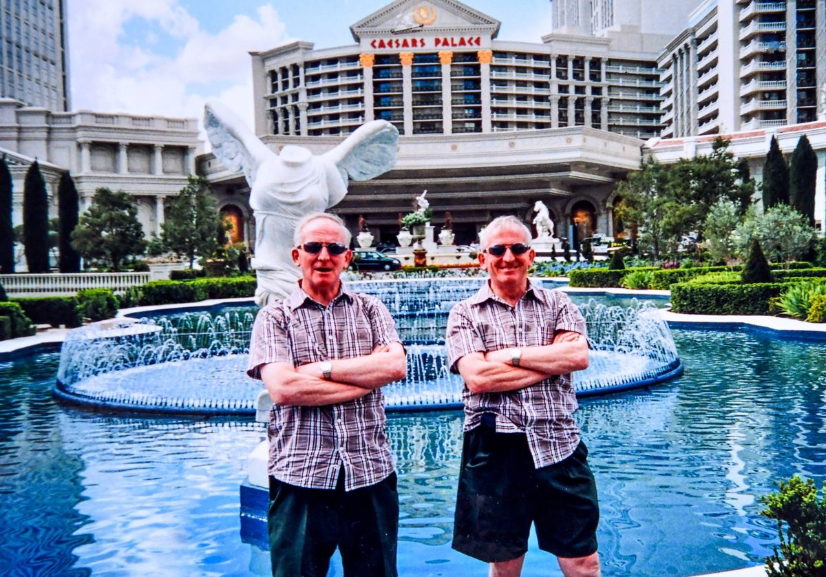 The brothers on holiday together
