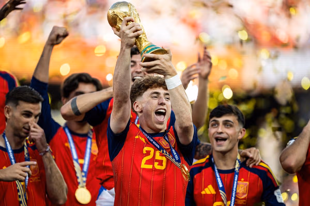 Munoz was playing in the Spanish third-tier last year but his fairytale journey to the top of the men's game saw him win the World Cup on Sunday