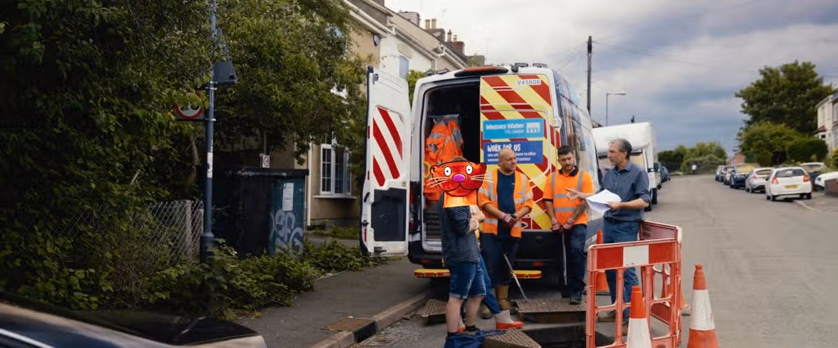 A scene from the documentary film Rave On For The Avon, about campaigners in Bristol fighting to clean up the city's rivers, featuring 'The Otter', a man from Fishponds who has been boycotting paying his water bill for four years