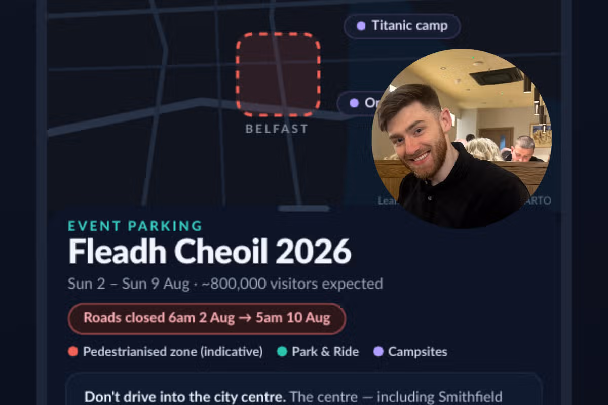 The ParkEasy app. Inset: Martin Rooney.