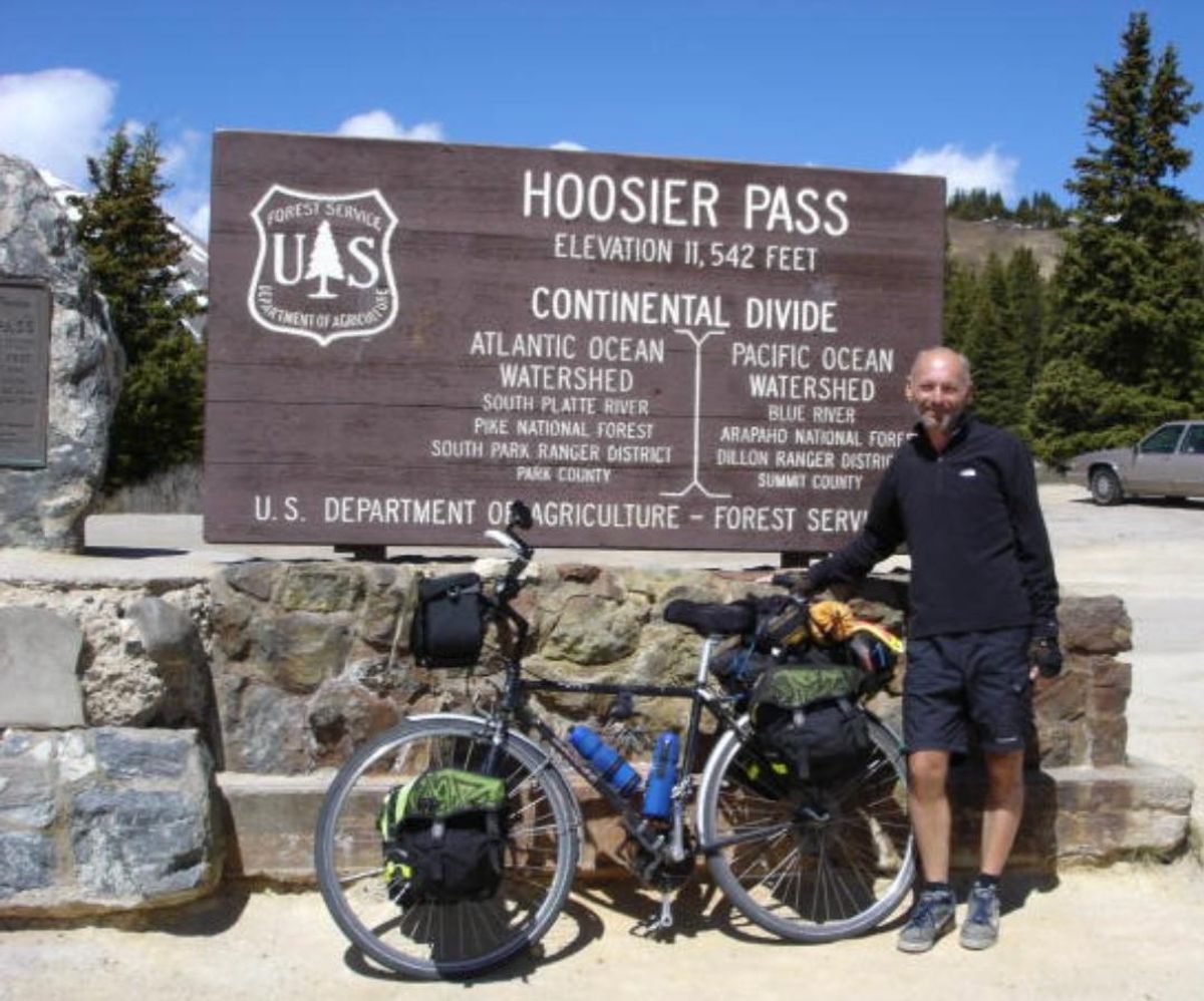 Bill Dodds, who has cycled more than 21,000 miles in 27 countries
