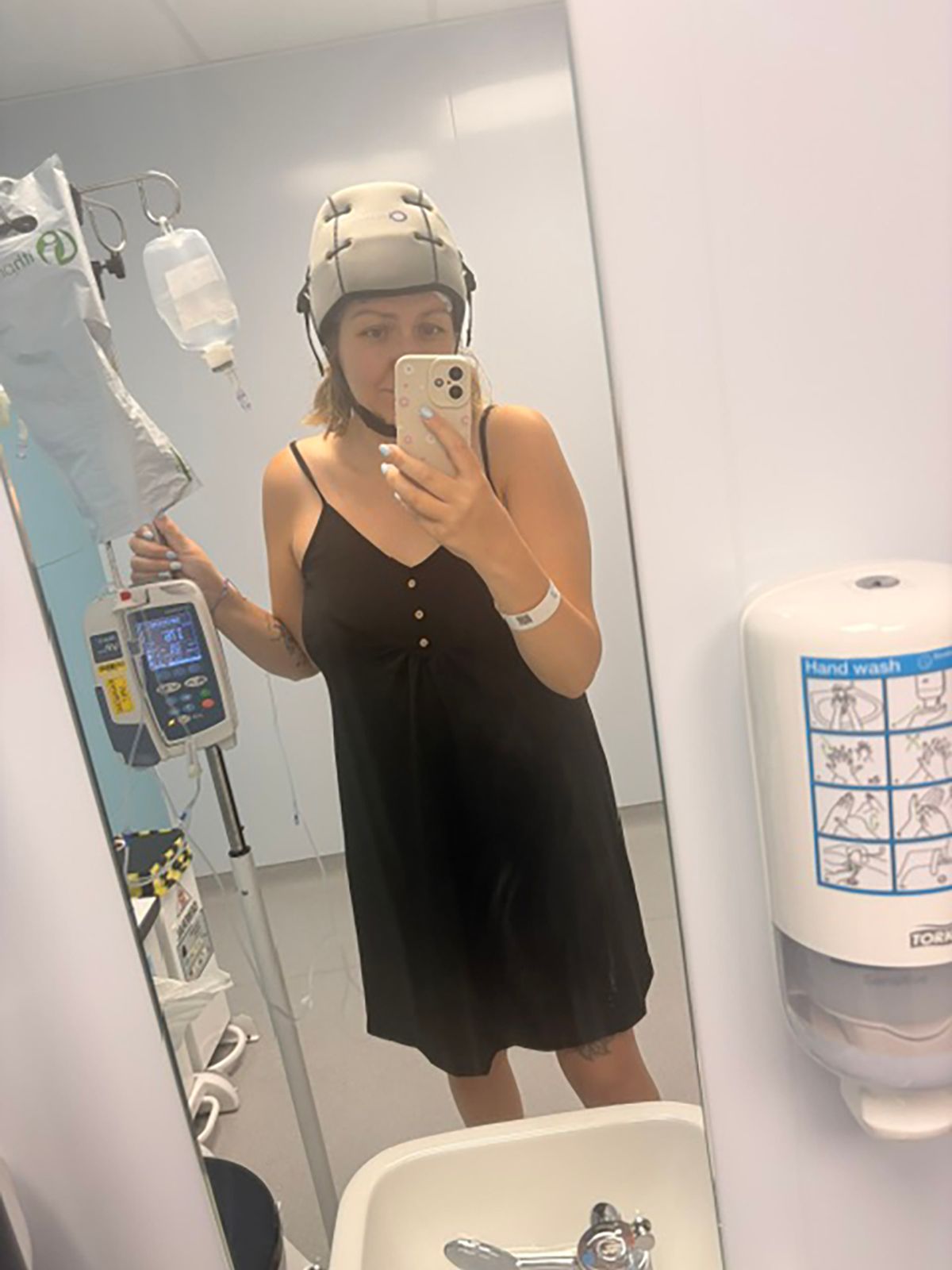 Becky having treatment