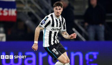 Ivan Mesik of Heracles Almelo during the Dutch Eredivisie match between Heracles Almelo v FC Utrecht at the Asito Stadium on March 6, 2026 in Almelo Netherlands.