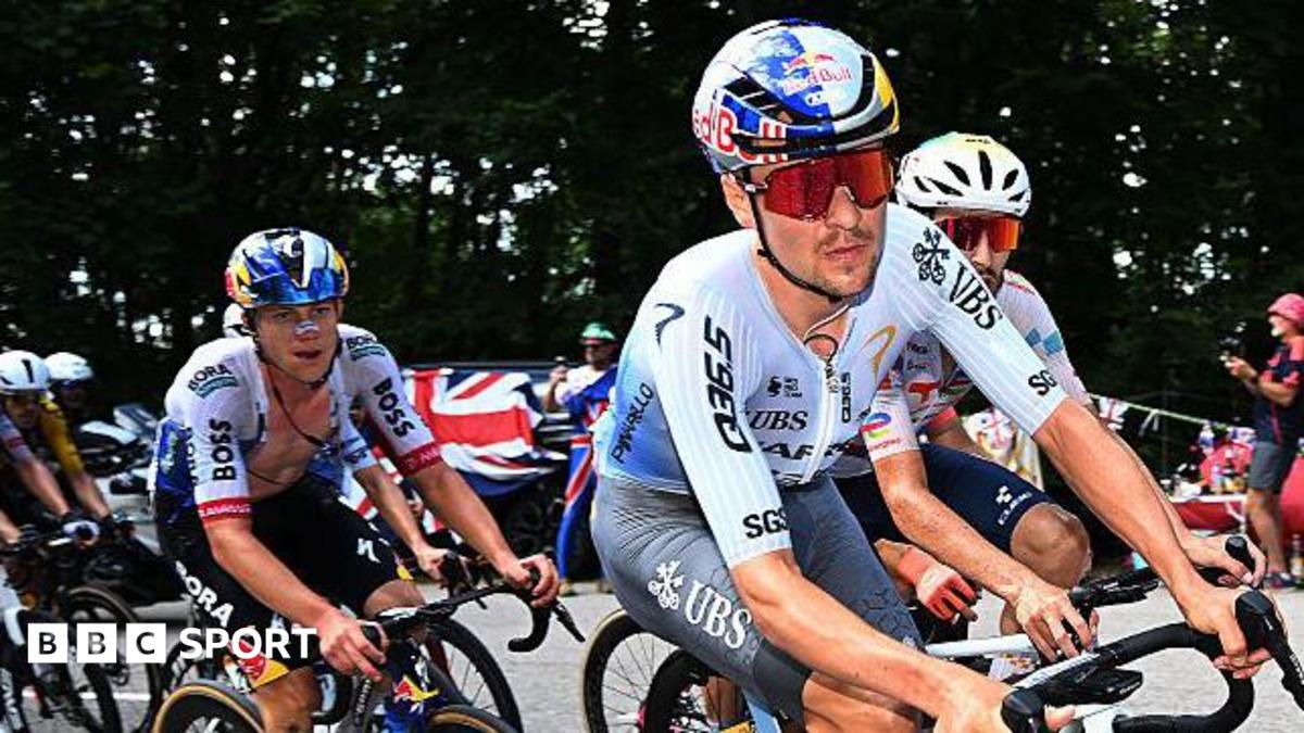 Tom Pidcock competes on stage 13 of the Tour de France