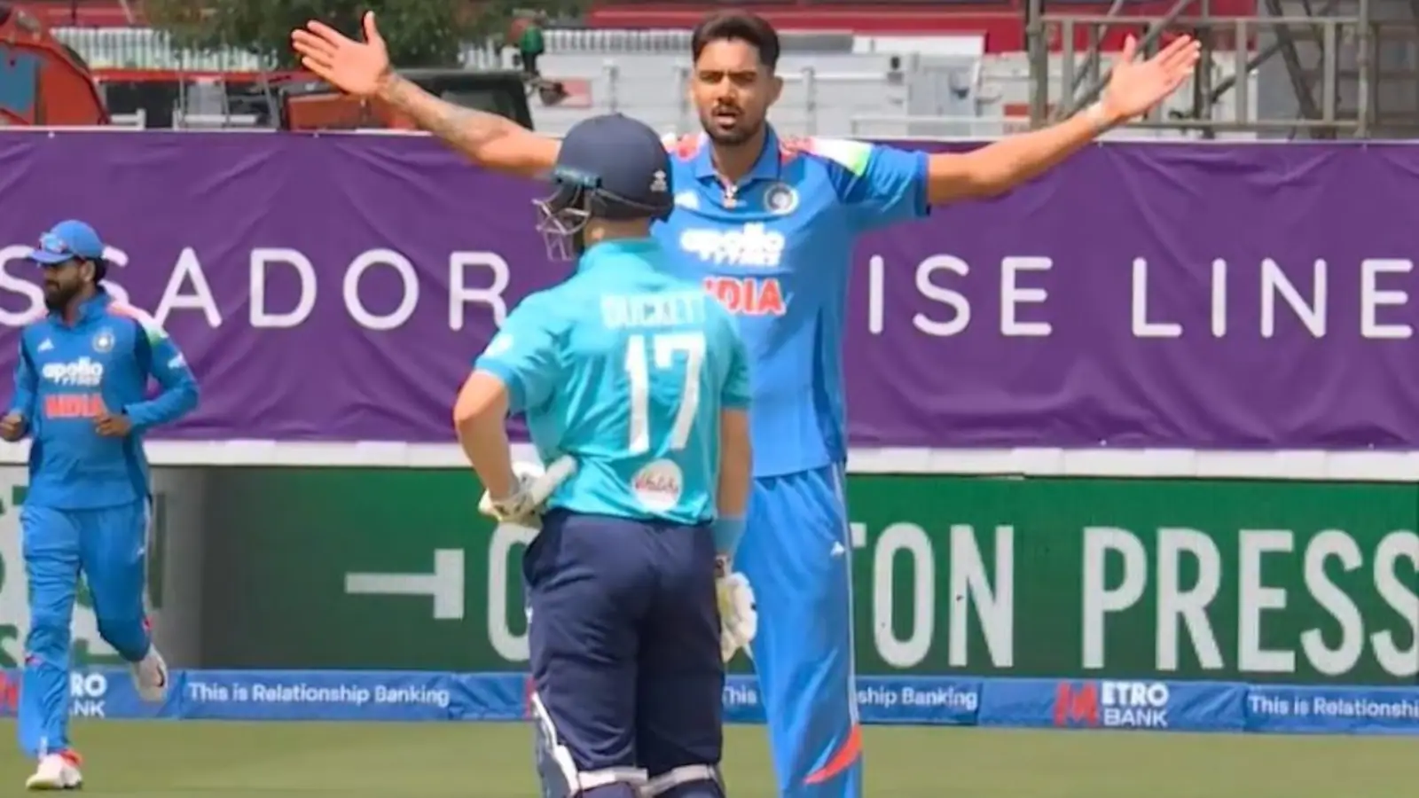 Gurnoor Brar Celebrates In England Star's Face After Heated Exchange During 1st ODI - Watch