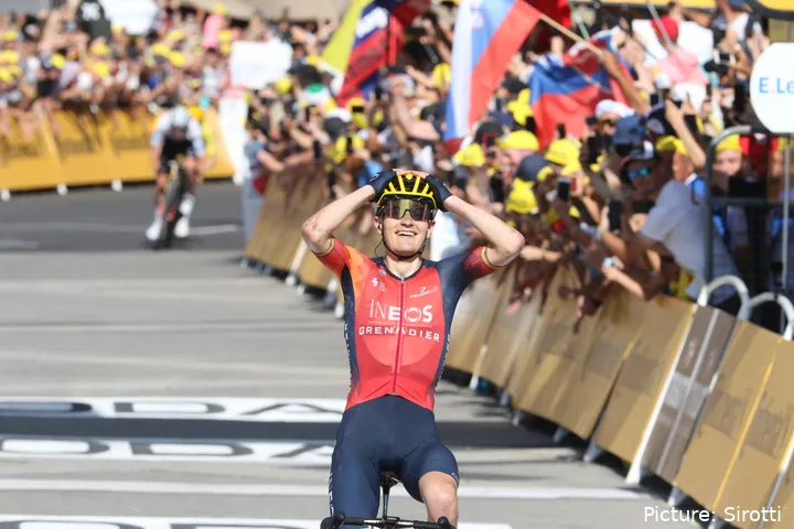 Carlos Rodríguez won a stage ahead of Pogacar and Vingegaard at the 2023 Tour de France