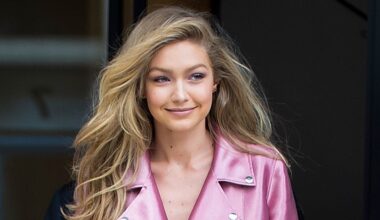 Gigi Hadid Is Pretty in a Shimmering Pink Gown at Taylor Swift’s Wedding
