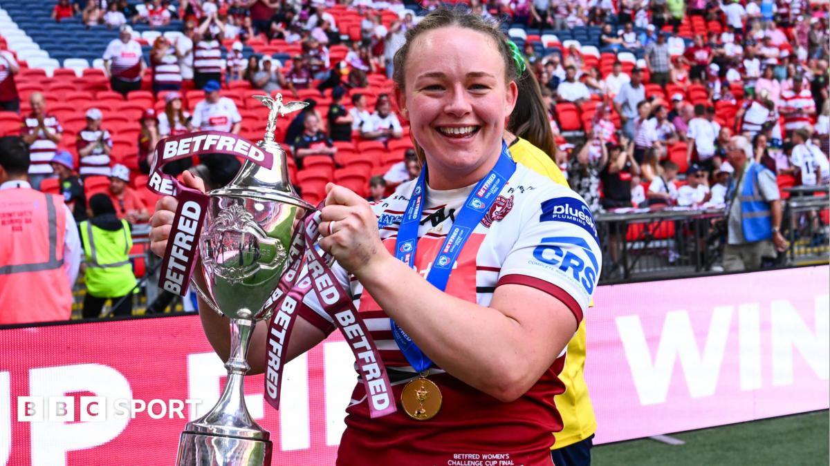 Mary Coleman, holding the Women's Challenge Cup