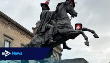 Putting cones on statues is in good humour but a safety hazard, says councillor