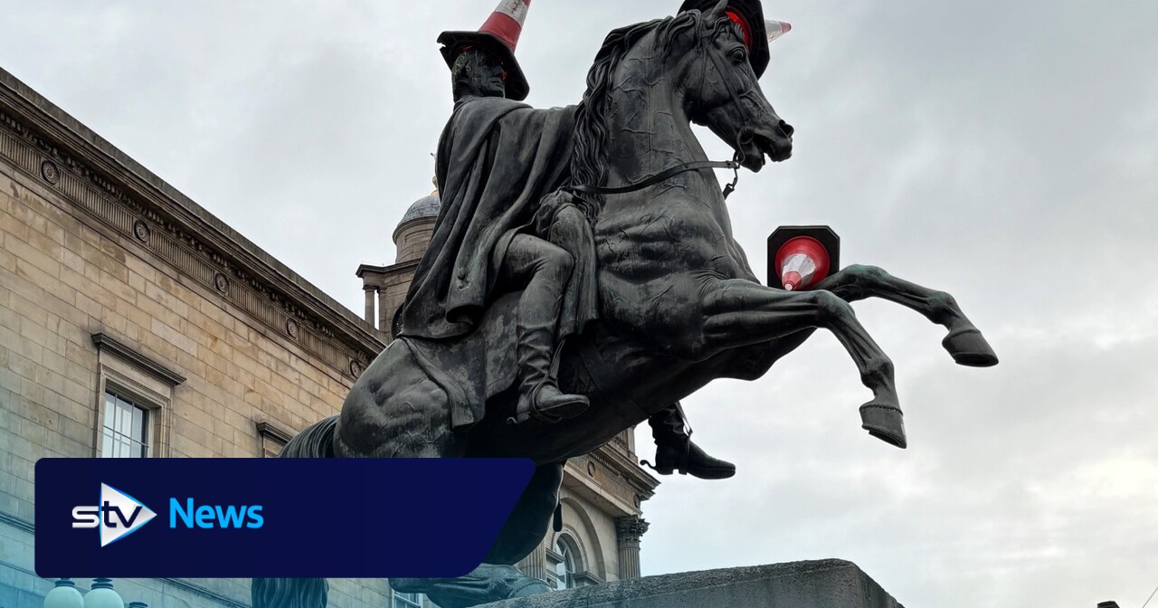 Putting cones on statues is in good humour but a safety hazard, says councillor